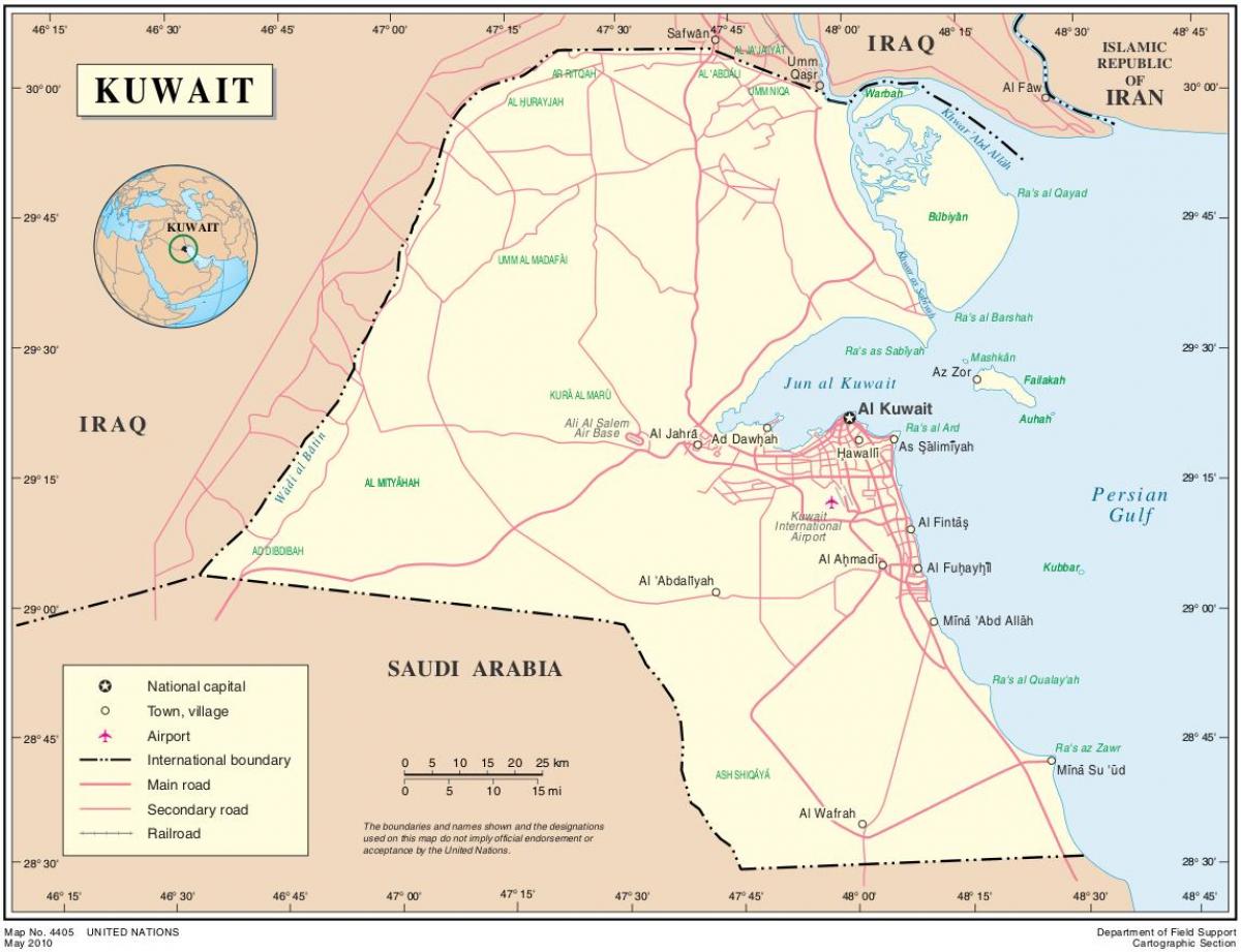 kort over vest mishref kuwait 