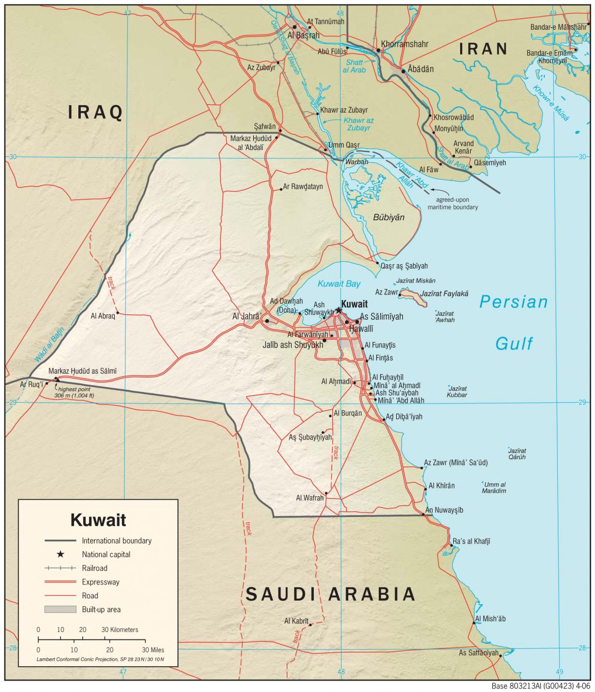 kuwait kort placering