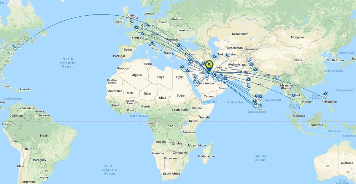 kuwait airways a330 sæde kort