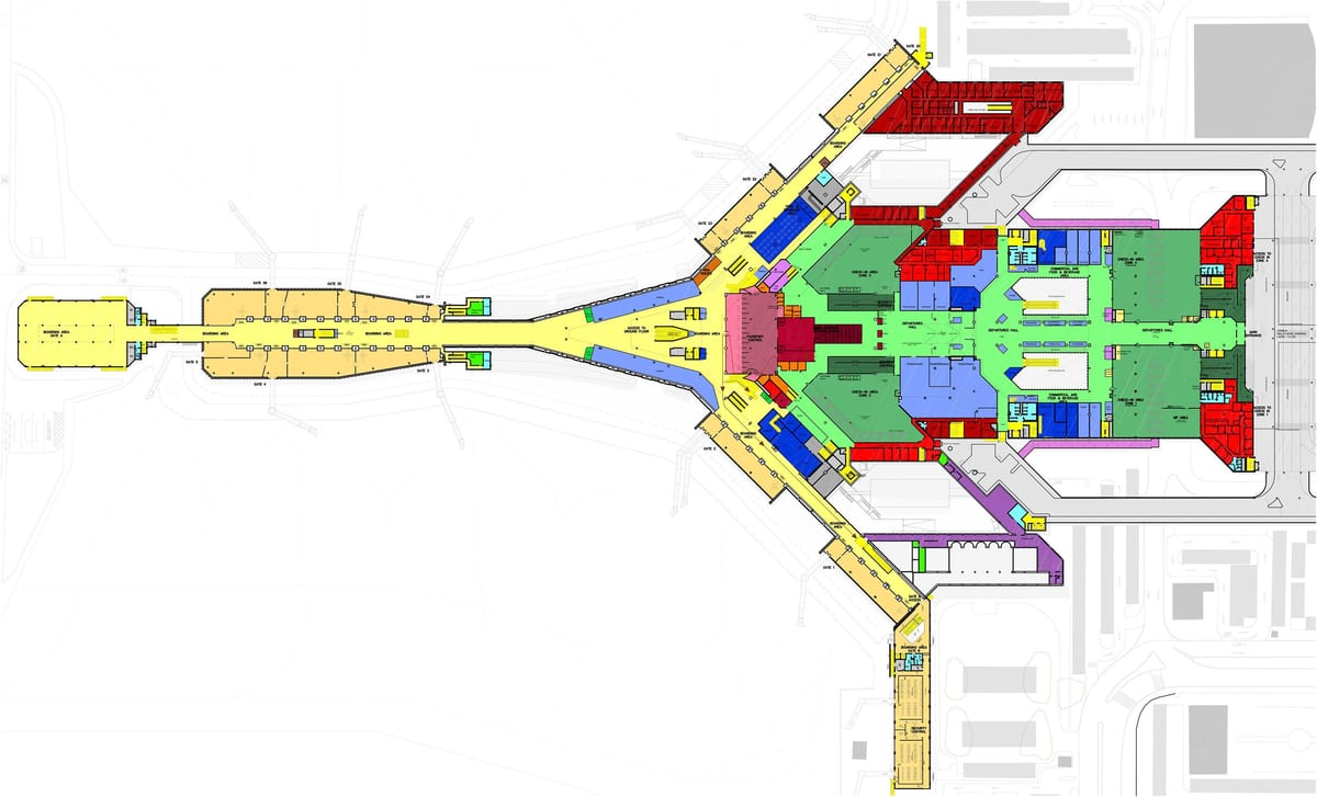 kuwait international airport kort
