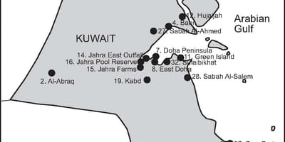 Kort over kabd kuwait
