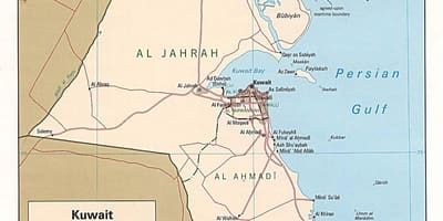Kort over kuwait-floden