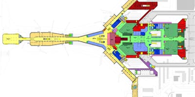Kuwait international airport kort