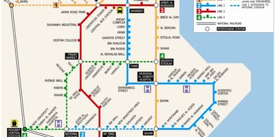 Kort over kuwait metro
