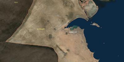 Kort over kuwait satellit